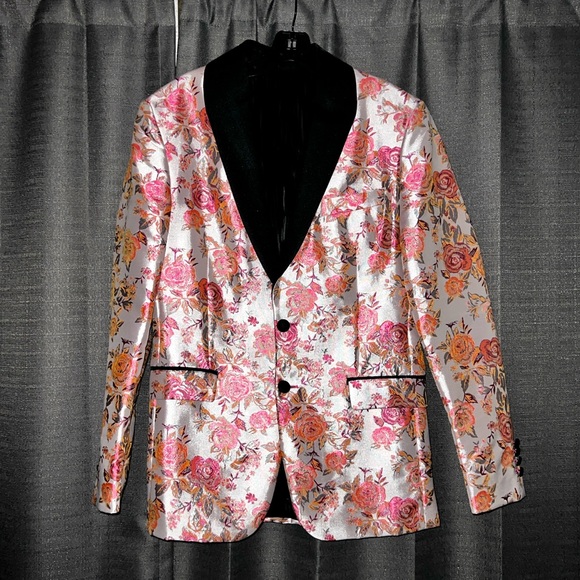 Zara Other - Floral jacquard blazer